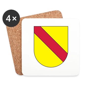 Baden Wappen Badnerwappen - Untersetzer (4er-Set) - Weiß - Vorne