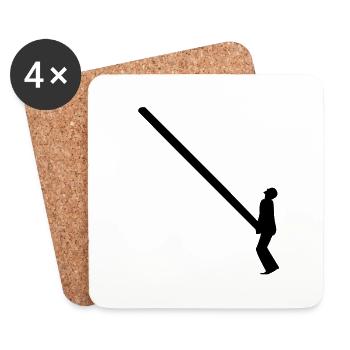 Highland Games Tossing The Caber - Coasters (set of 4) - white - Front