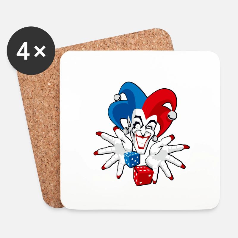 Joker - Untersetzer (4er-Set) - Weiß