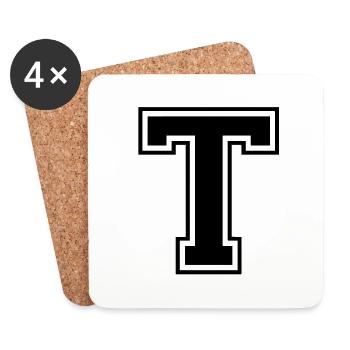 t - Coasters (set of 4) - white - Front