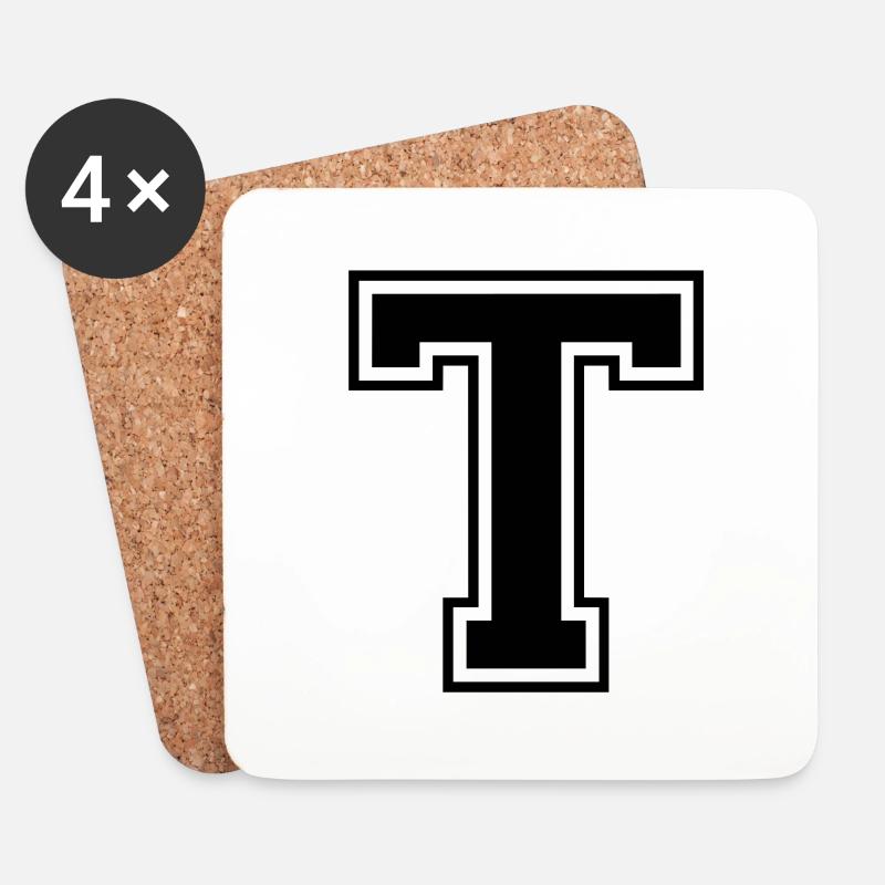 t - Untersetzer (4er-Set) - Weiß