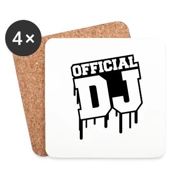 official_dj_c1 - Dessous de verre (lot de 4) - blanc - Devant