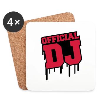 official_dj_c2 - Dessous de verre (lot de 4) - blanc - Devant
