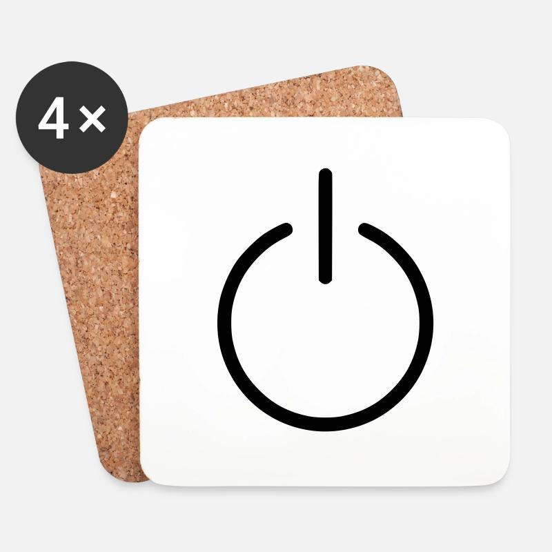 power - Dessous de verre (lot de 4) - blanc