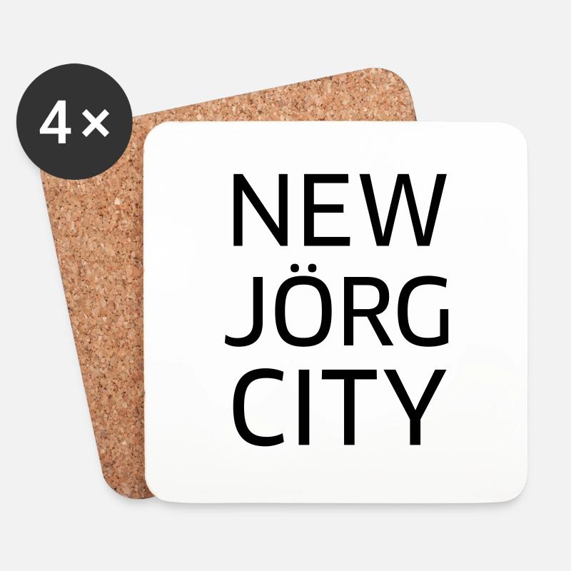 New Jörg City - Untersetzer (4er-Set) - Weiß