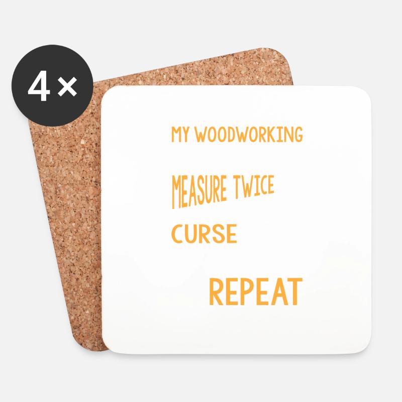 My Woodworking Routine - Untersetzer (4er-Set) - Weiß