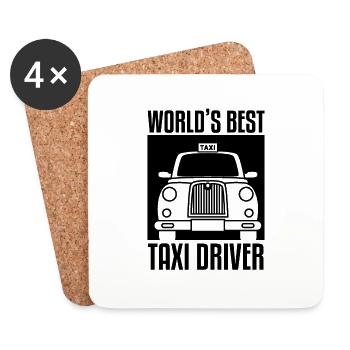 Taxi Driver Birthday Gift - Coasters (set of 4) - white - Front