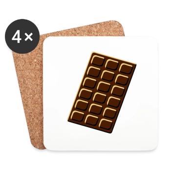chocolate - Coasters (set of 4) - white - Front