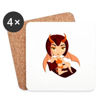 Sexy little devil halloween - Coasters (set of 4) - white - Front