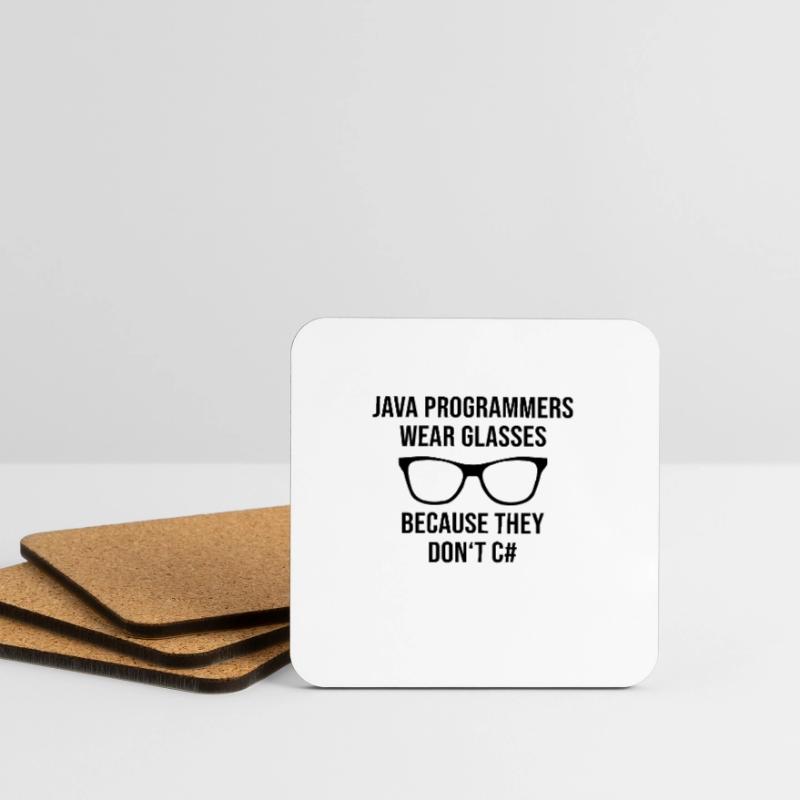 Programmer Java Entwickler Brille Untersetzer (4er-Set)