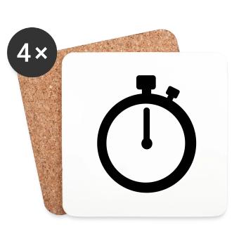 Stop watch - Coasters (set of 4) - white - Front