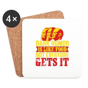 Humour noir satire communisme cadeau drôle - Dessous de verre (lot de 4) - blanc - Devant