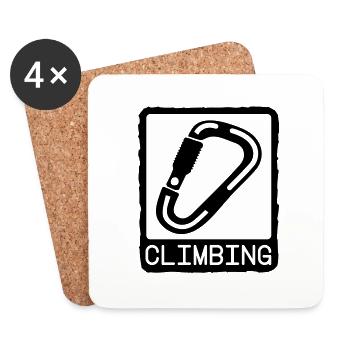 karabiner_climbing__f1 - Untersetzer (4er-Set) - Weiß - Vorne