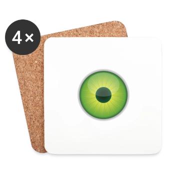 Auge - Untersetzer (4er-Set) - Weiß - Vorne