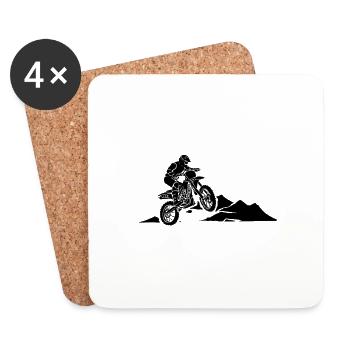 Motocross - Coasters (set of 4) - white - Front