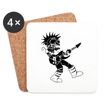 punk rock musik - Untersetzer (4er-Set) - Weiß - Vorne