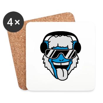 Cool Monkey - Coasters (set of 4) - white - Front