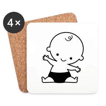 Baby - Untersetzer (4er-Set) - Weiß - Vorne
