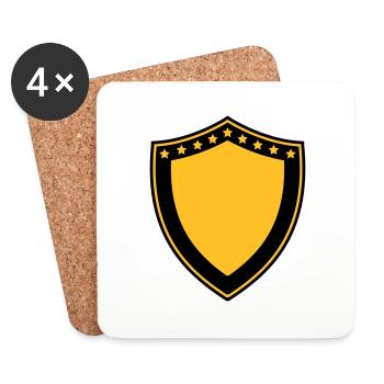 Heraldic Shield - Coasters (set of 4) - white - Front