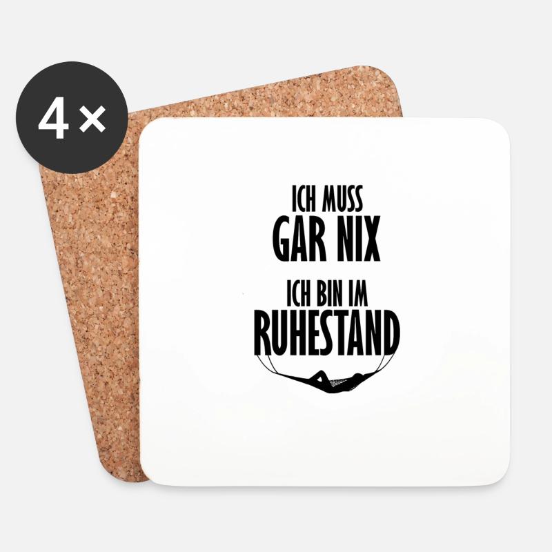 Rente - Untersetzer (4er-Set) - Weiß
