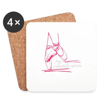 Danse cadeau musique danse ballet - Dessous de verre (lot de 4) - blanc - Devant