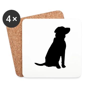 pet dog - Coasters (set of 4) - white - Front