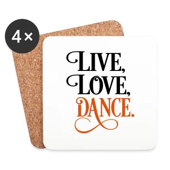 dance - Coasters (set of 4) - white - Front