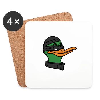 Duck Robber , Ente Räuber - Untersetzer (4er-Set) - Weiß - Vorne