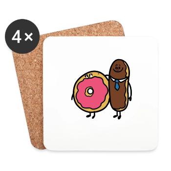 Perfect Couple Donut - Untersetzer (4er-Set) - Weiß - Vorne