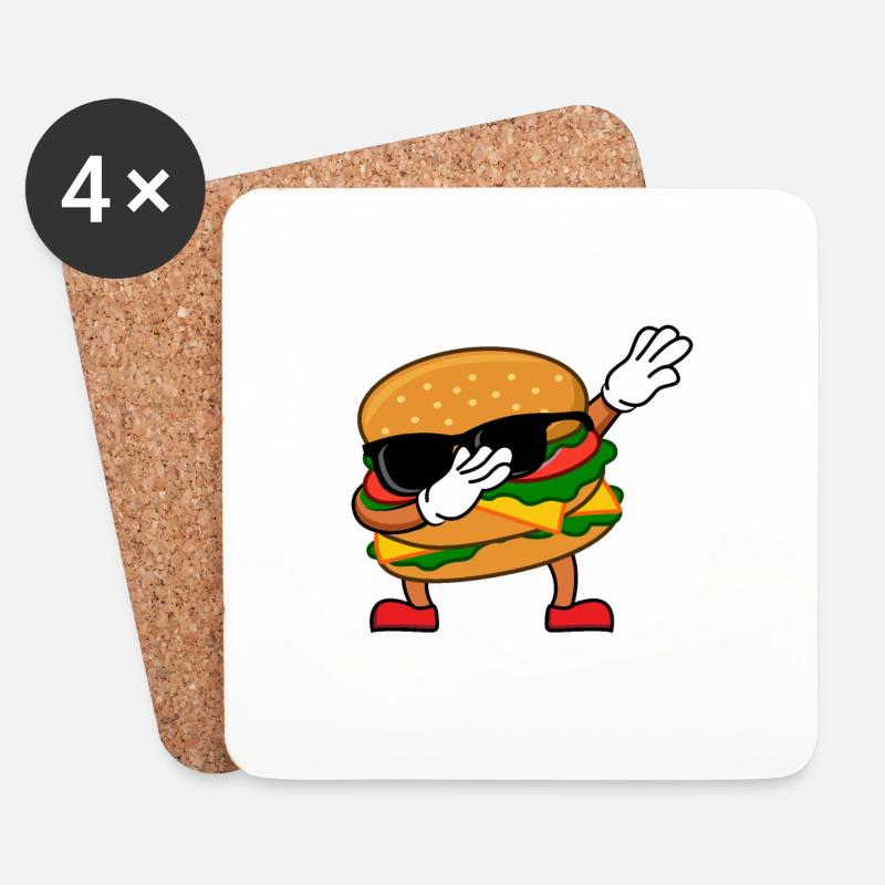 Dub Burger - Untersetzer (4er-Set) - Weiß