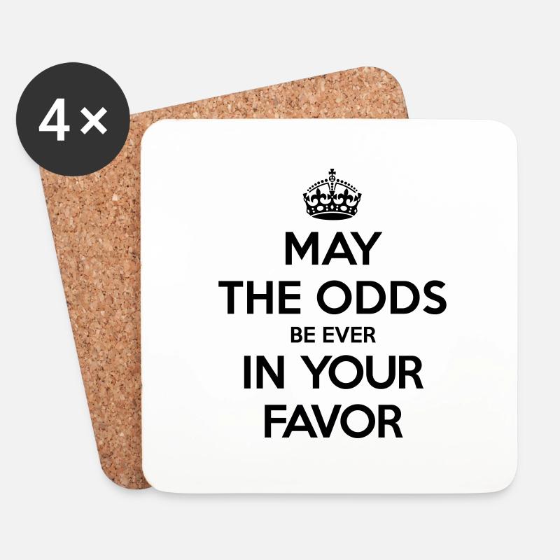 May the odds be ever in your favor (Keep Calm) - Untersetzer (4er-Set) - Weiß