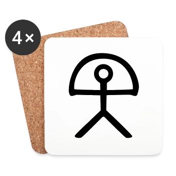 indalo Andalusien Almeria prähistorisches Symbol - Untersetzer (4er-Set) - Weiß - Vorne