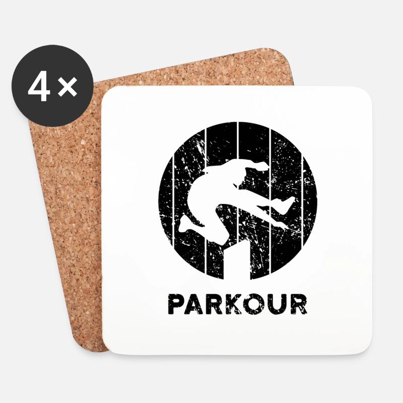 Parkour - Coasters (set of 4) - white