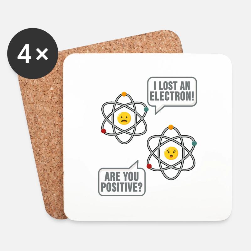 Physik TShirt Physiker Forschung Mathe Geschenk - Untersetzer (4er-Set) - Weiß