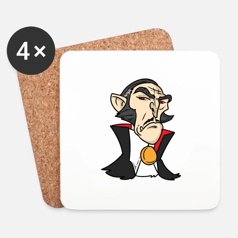 Sir Vampire Sir Vampire - Untersetzer (4er-Set) - Weiß