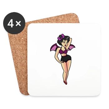 VAMPIRE CHICK - Coasters (set of 4) - white - Front