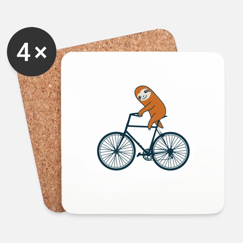 Fahrrad - Untersetzer (4er-Set) - Weiß