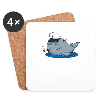 Boot - Untersetzer (4er-Set) - Weiß - Vorne