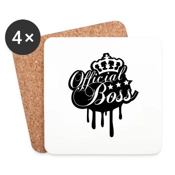 Cool Official Boss King Graffiti - Coasters (set of 4) - white - Front