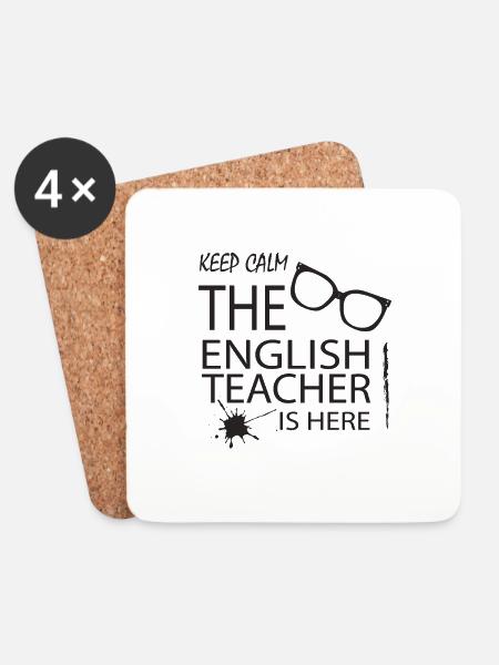 Englisch - Untersetzer (4er-Set) - Weiß