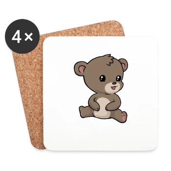 Little teddy bear - Coasters (set of 4) - white - Front
