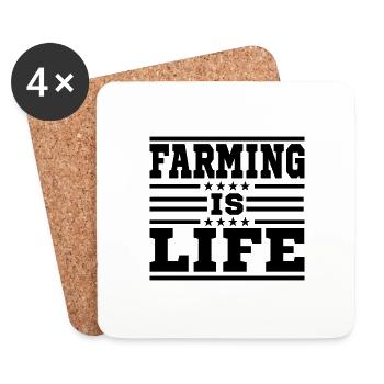 Agriculture agricole - Dessous de verre (lot de 4) - blanc - Devant