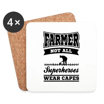 Farm Agriculture - Coasters (set of 4) - white - Front