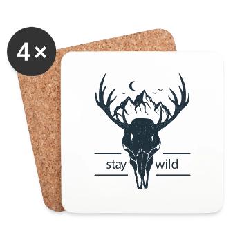 Adventure Hiking Camping Gift Idea Adventure - Coasters (set of 4) - white - Front