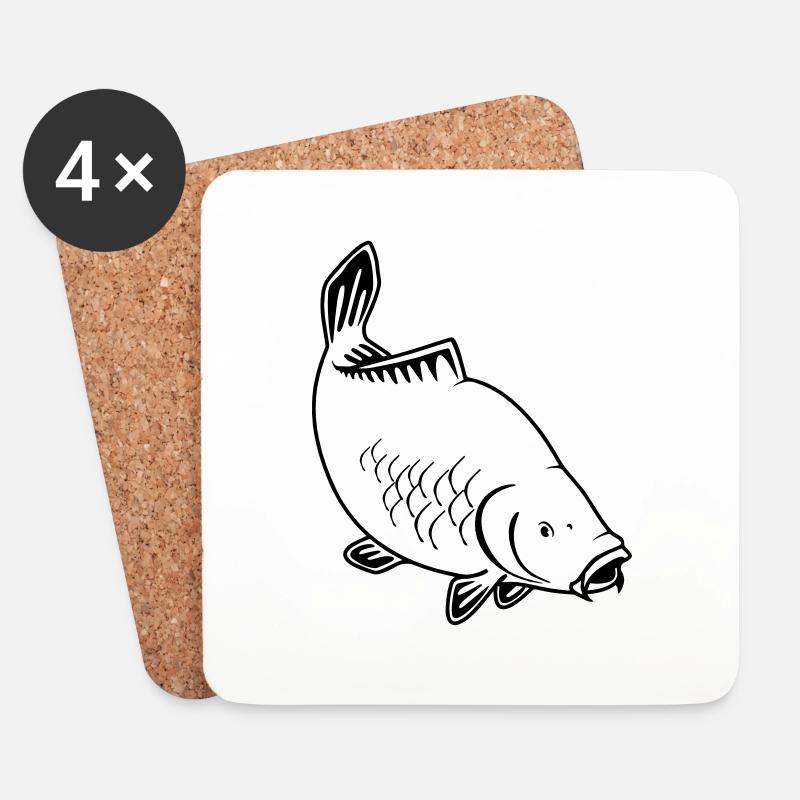 Carp - Untersetzer (4er-Set) - Weiß