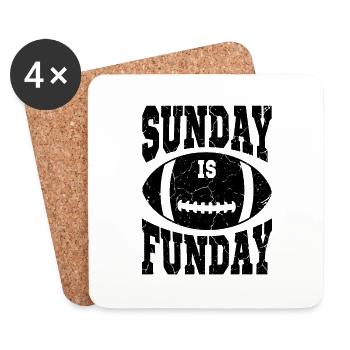 American football - Coasters (set of 4) - white - Front