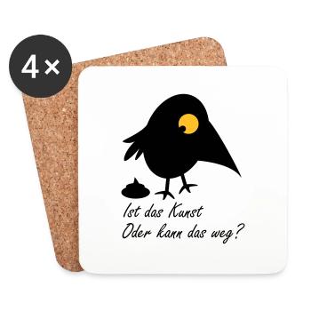 Ist das Kunst - Untersetzer (4er-Set) - Weiß - Vorne