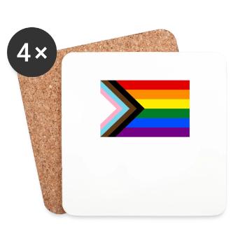 Pride Progress LGBT Transgender Queer - Untersetzer (4er-Set) - Weiß - Vorne