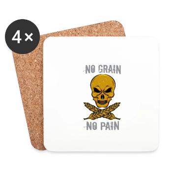Gluten free gluten cereal celiac wheat allergy - Coasters (set of 4) - white - Front
