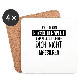 Physiotherapie Physio Therapeut Geschenk - Untersetzer (4er-Set) - Weiß - Vorne